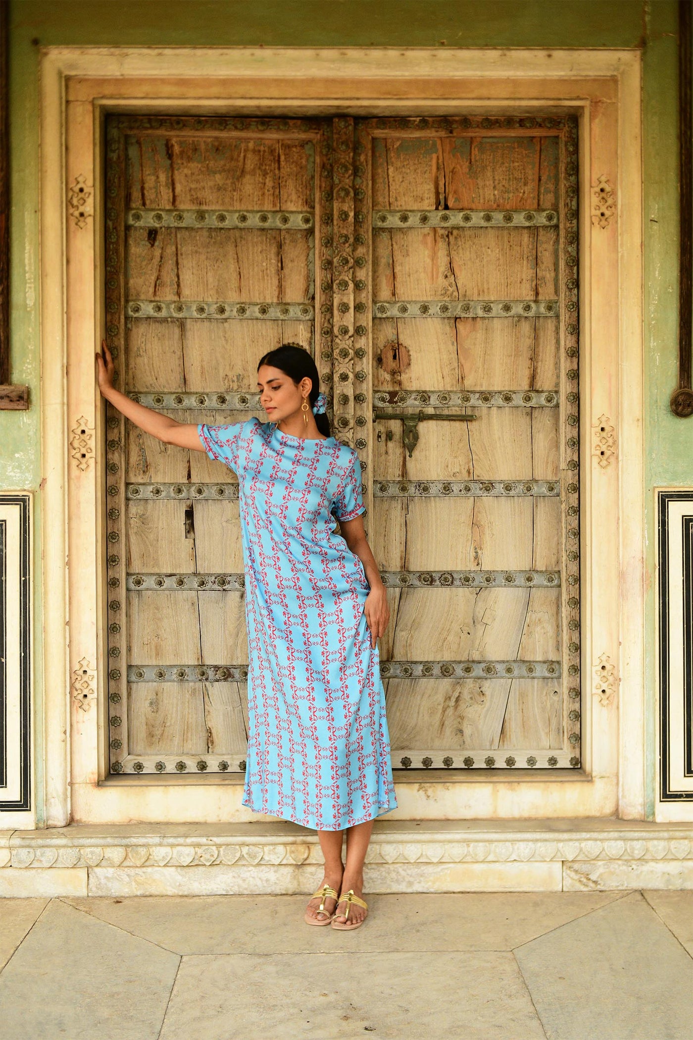 Coral Swing Dress