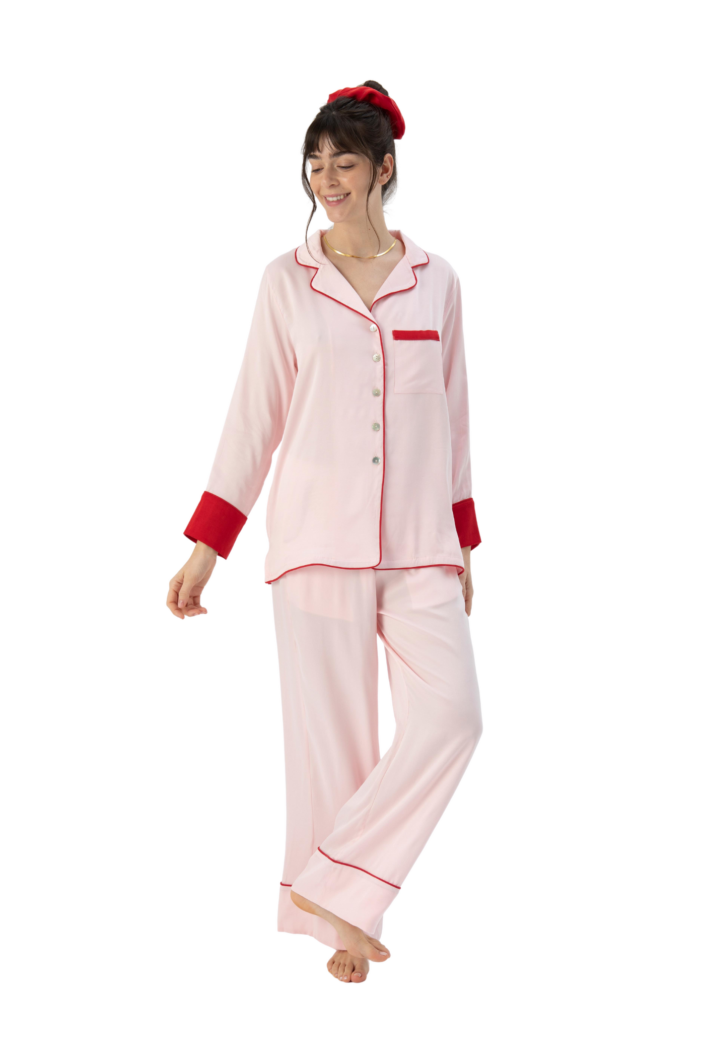 Pink Long Pyjama Set