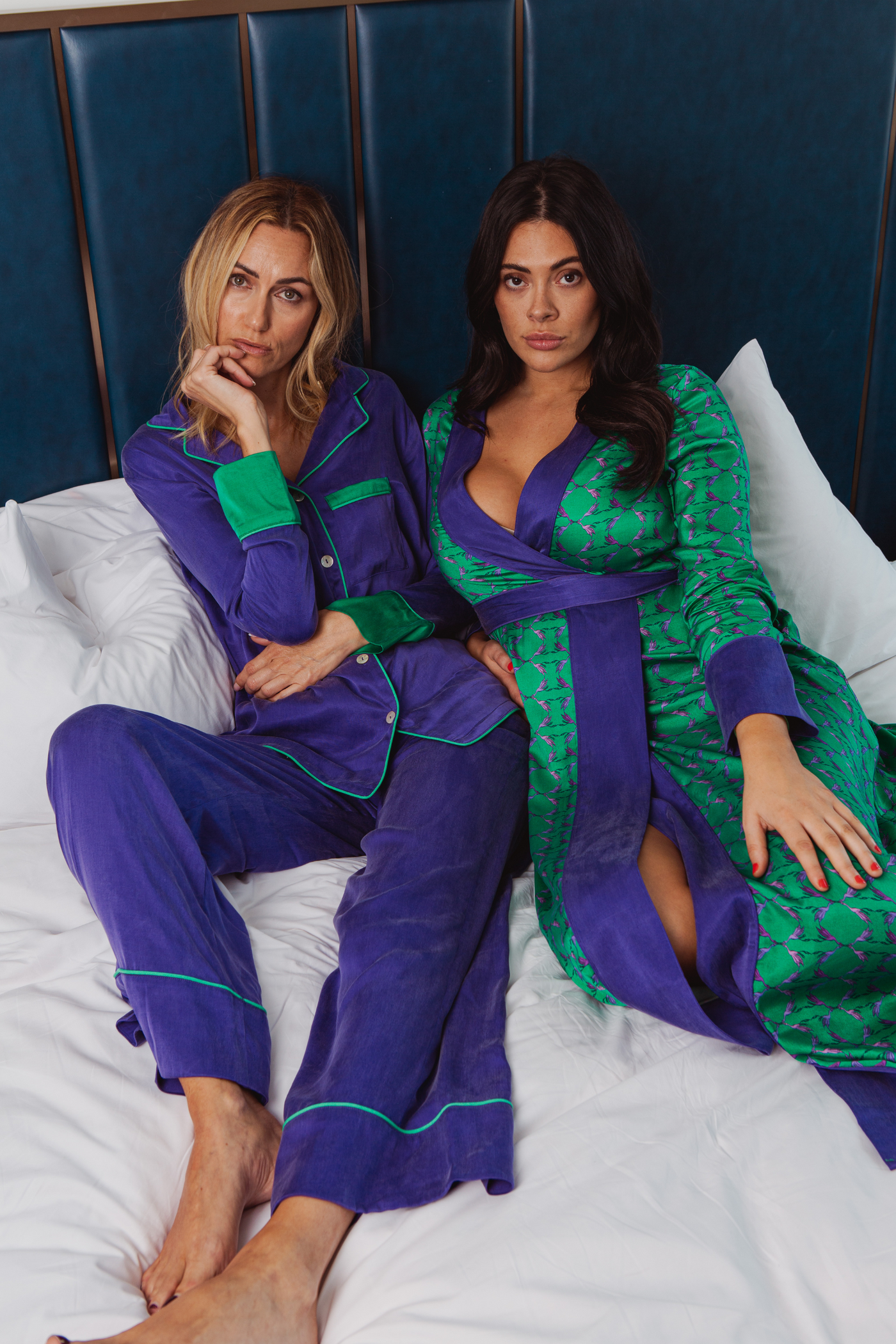 Purple N Green Long Pyjama Set